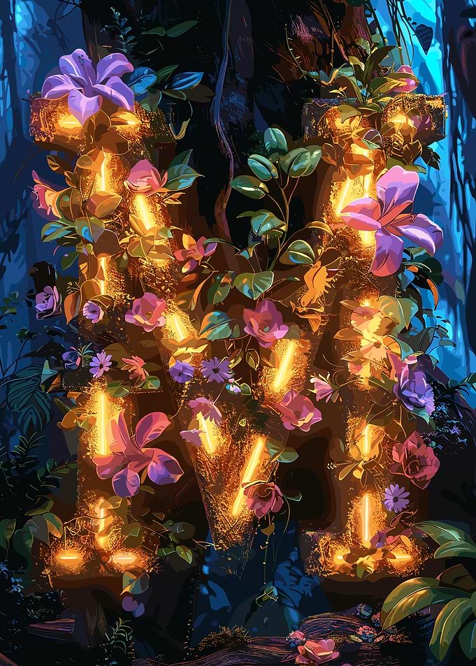 Flower Alphabet Letter M