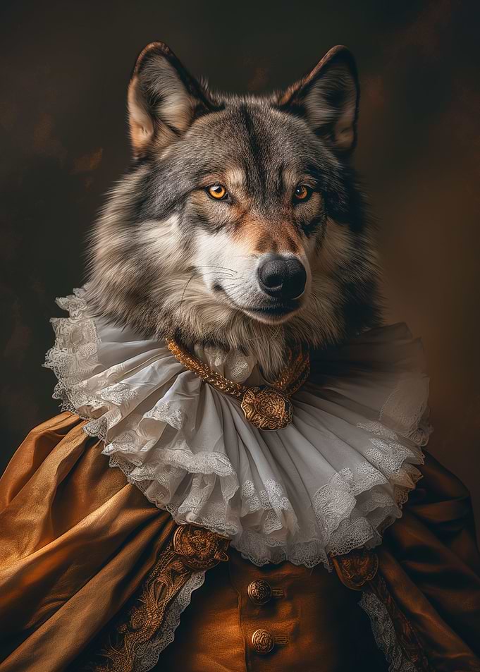Elegant Gray Wolf