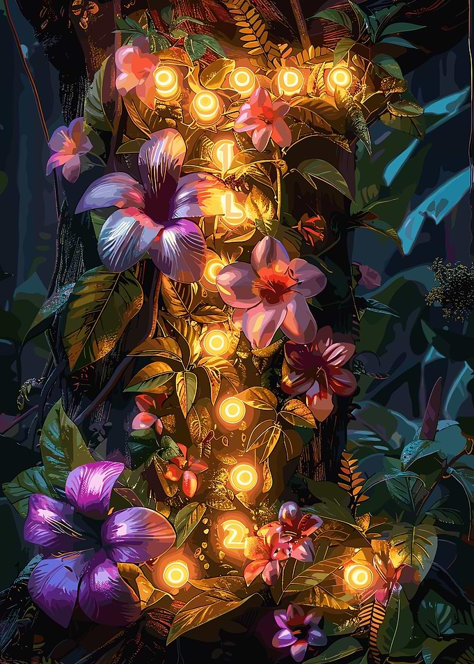 Flower Alphabet Letter I