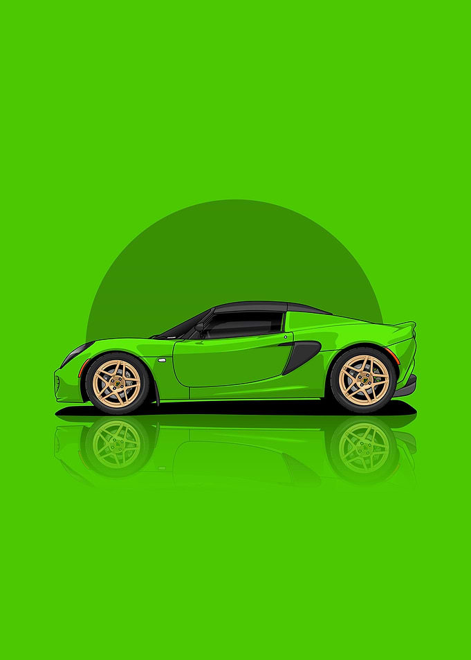 Art Lotus Elise Green