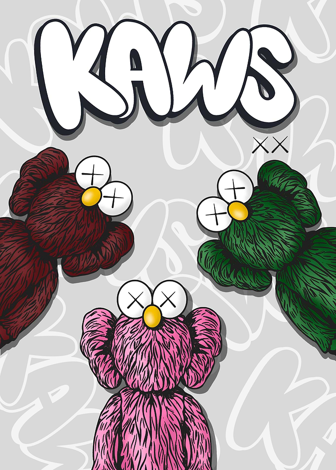 doodle kaws friends