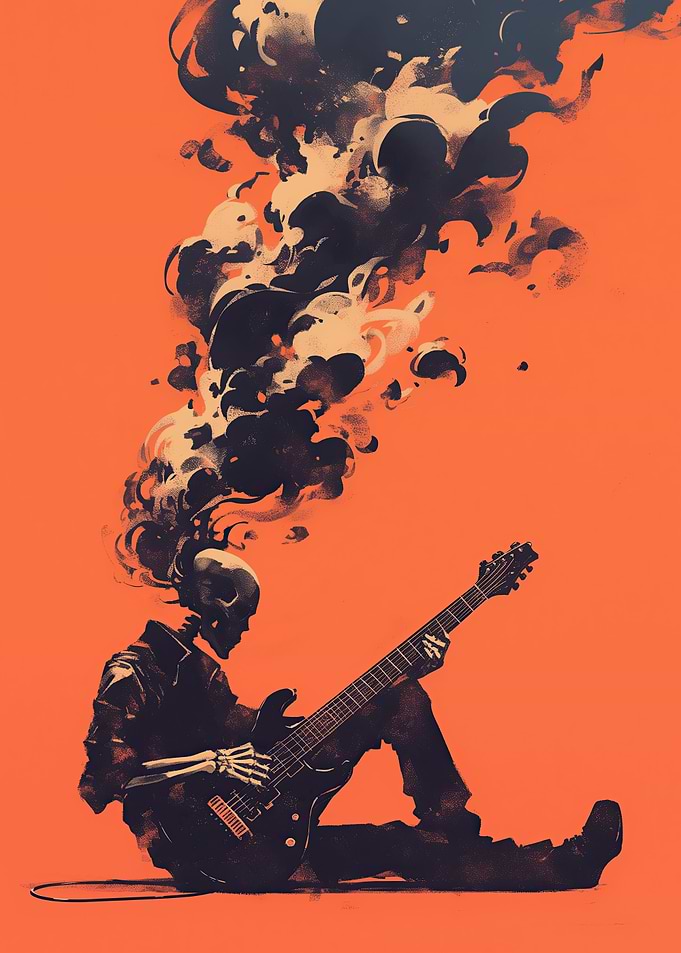Skeletal Guitar Music