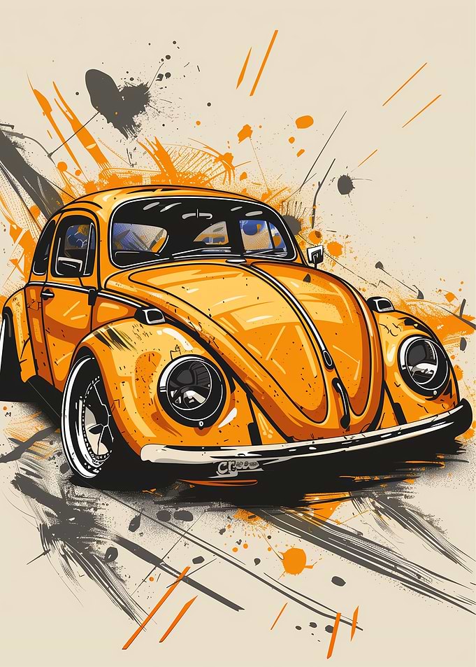 Yellow Car Cartoon