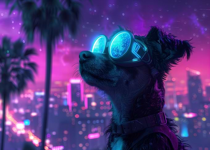 Neon Goggles Dog 1