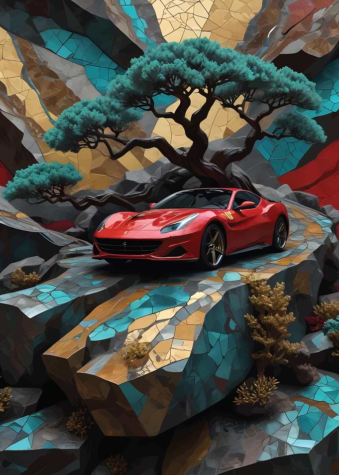 Red Ferrari Nature