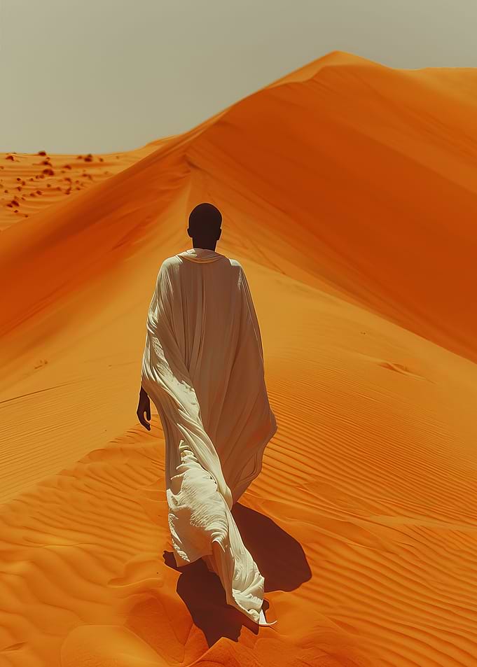 Woman in dessert