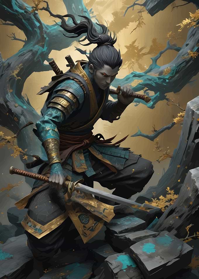 Abstract Samurai Warrior