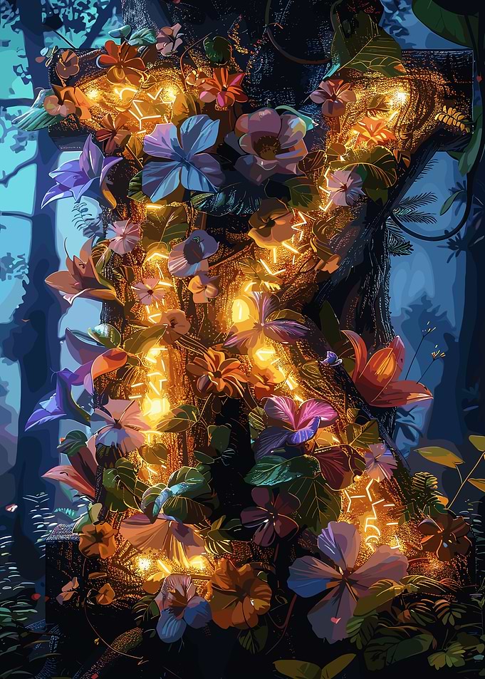 Flower Alphabet Letter K