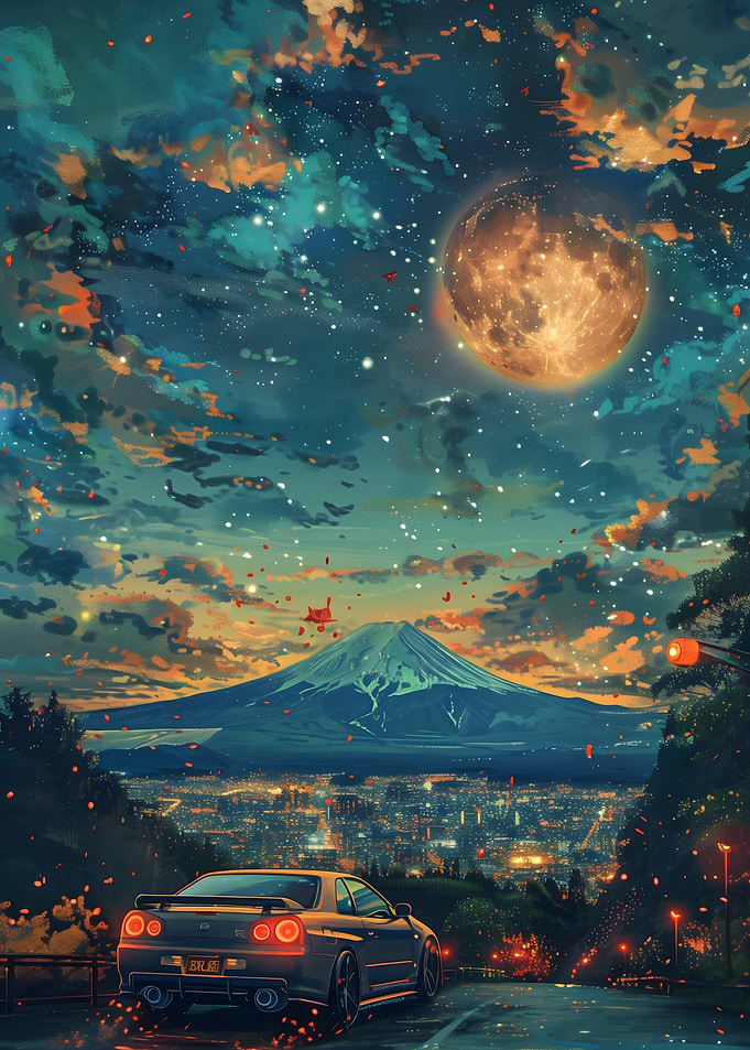 GTR R34 Fuji Moon galaxy