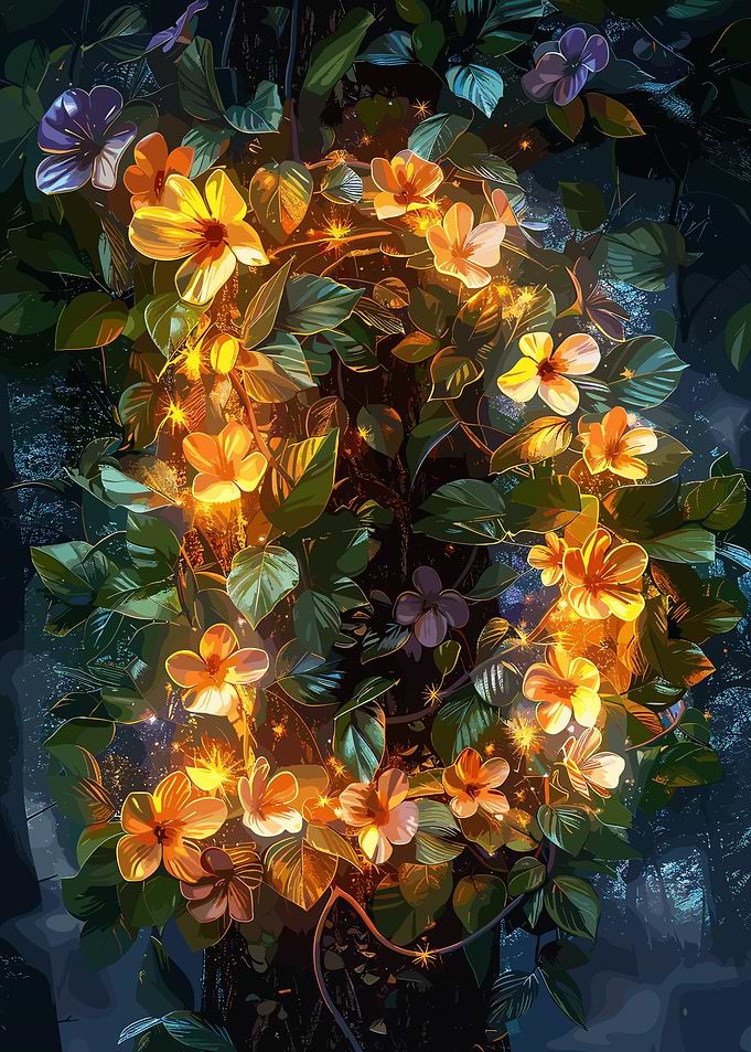 Flower Alphabet Letter D