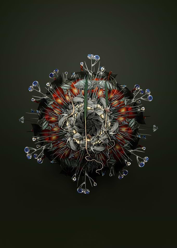 Date Palm Botanical Wreath