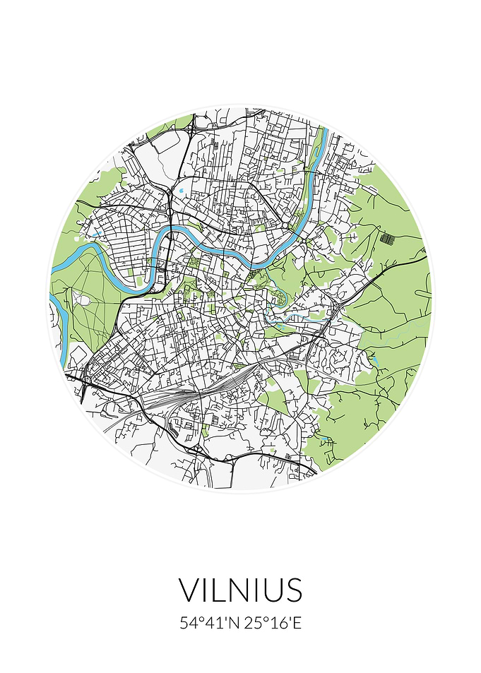 Vilnius Circle City Map