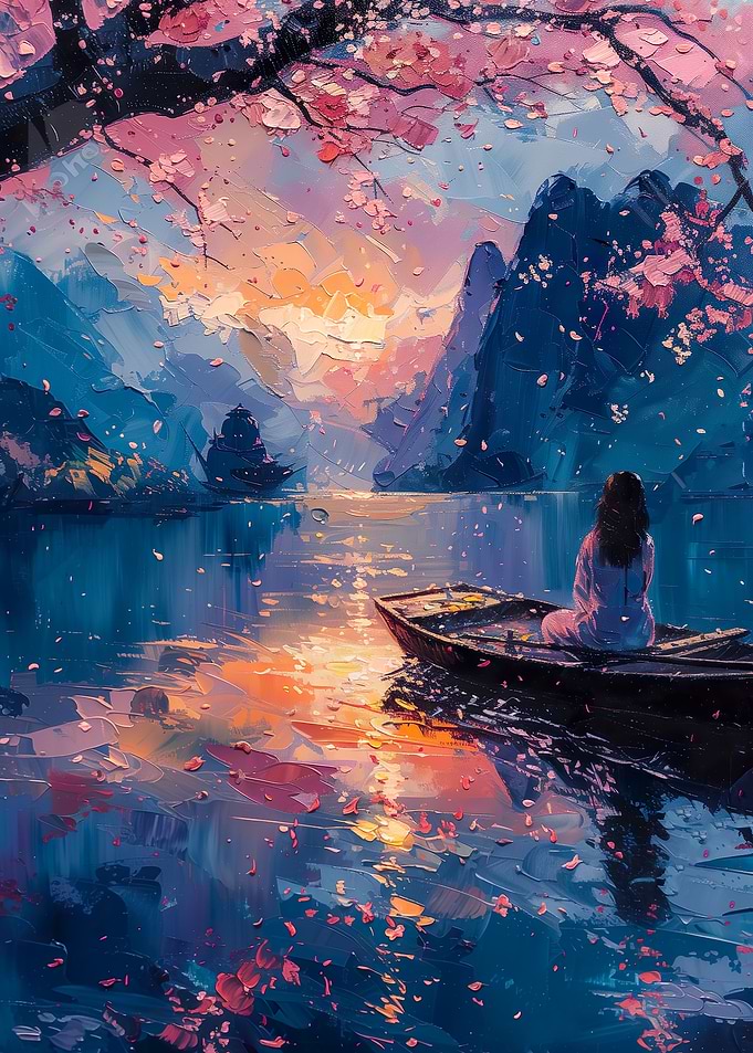 Cherry Blossom Lake