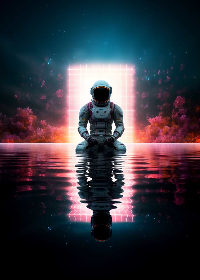 The Neon Glow Astronaut