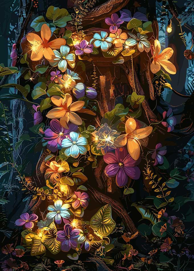 Flower Alphabet Letter F