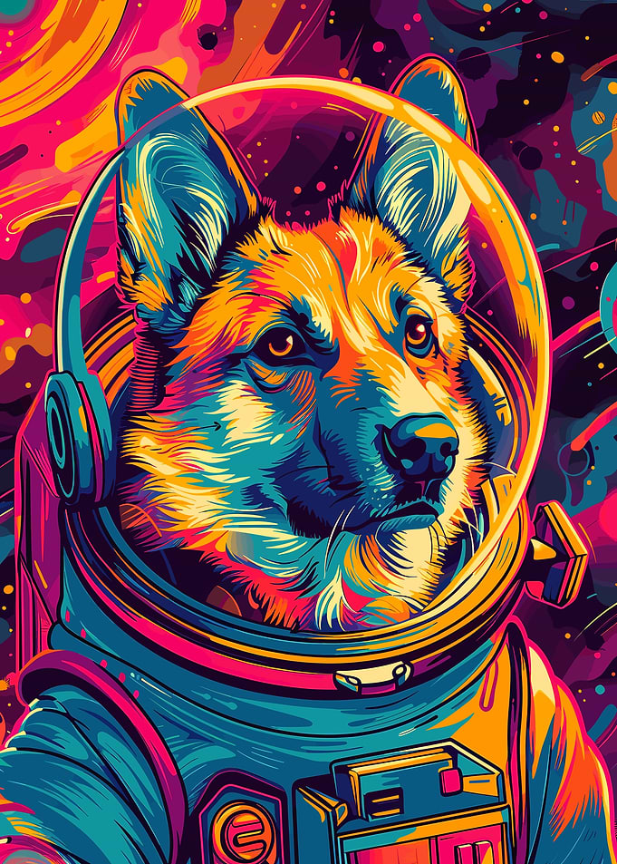 Astronaut German Shepherd