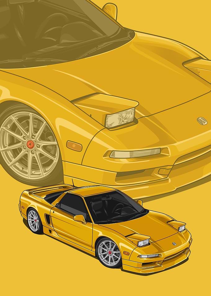 1993 Acura NSX yellow