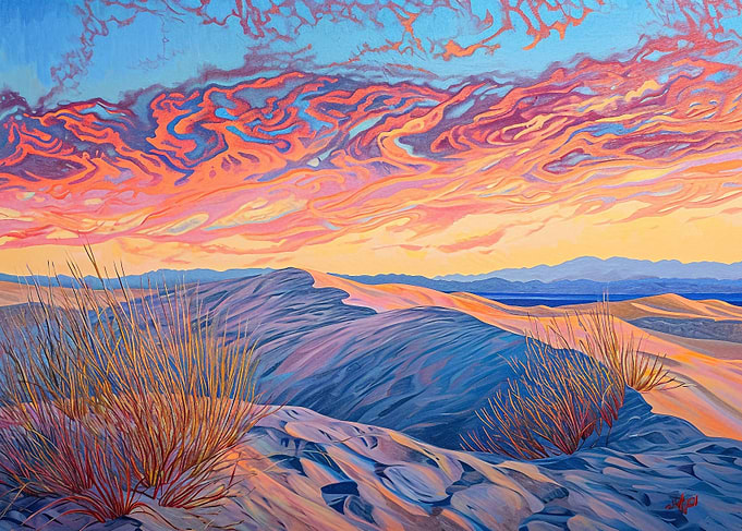 Sand dunes at sunrise