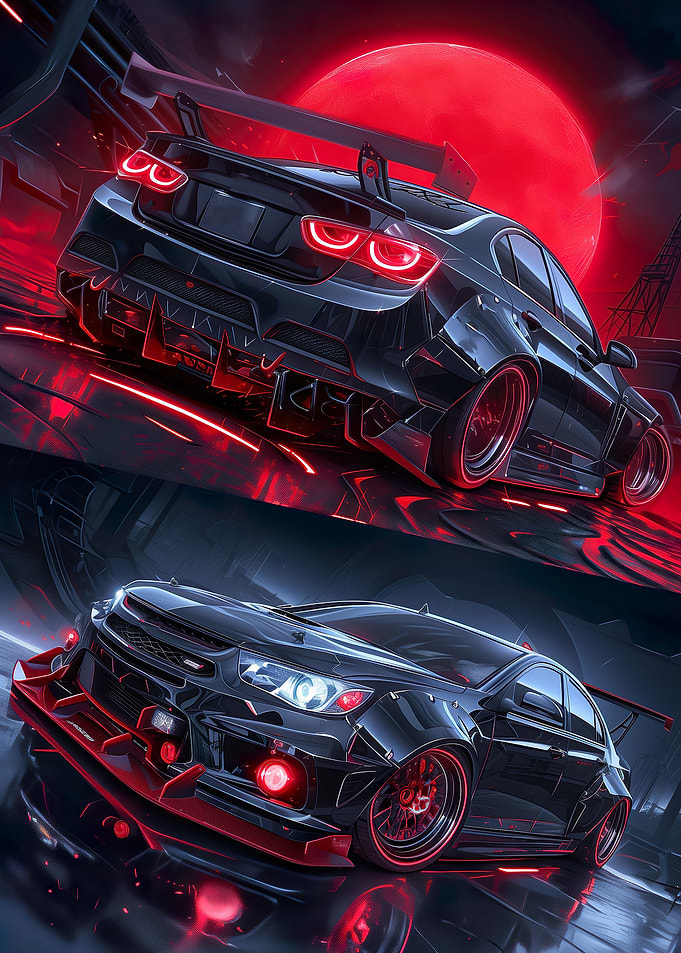 Black Beauty in Red Moon