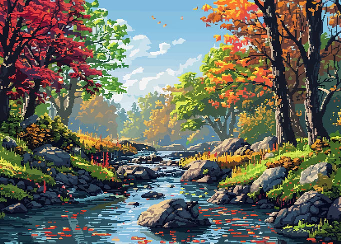 Autumn Forest Pixel Art