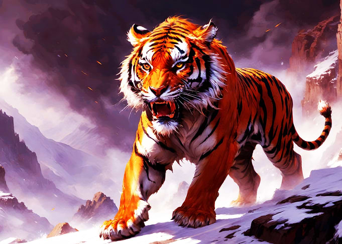 tiger snow