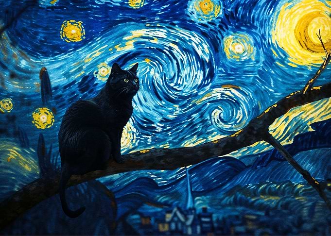 starry night cat