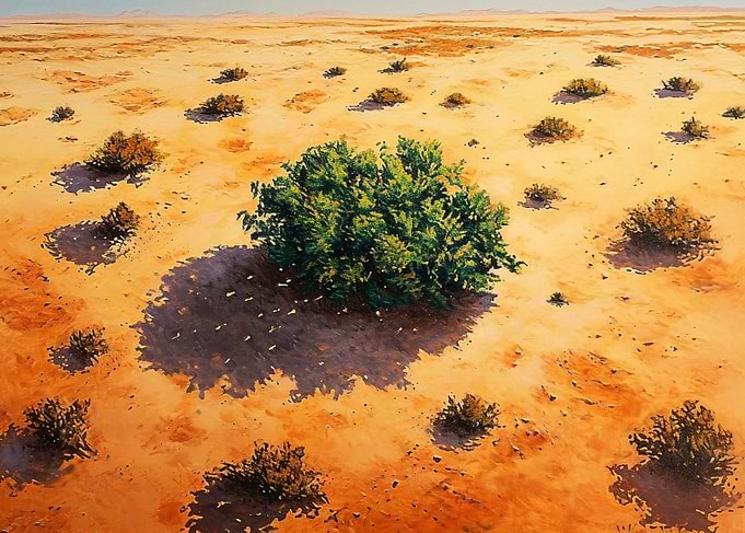 Desert aerial view