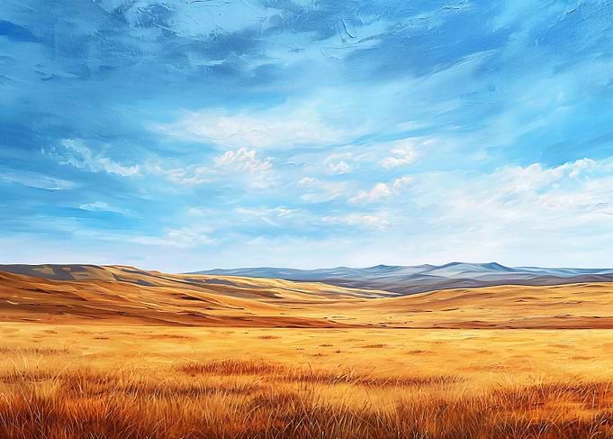 Endless desert horizon