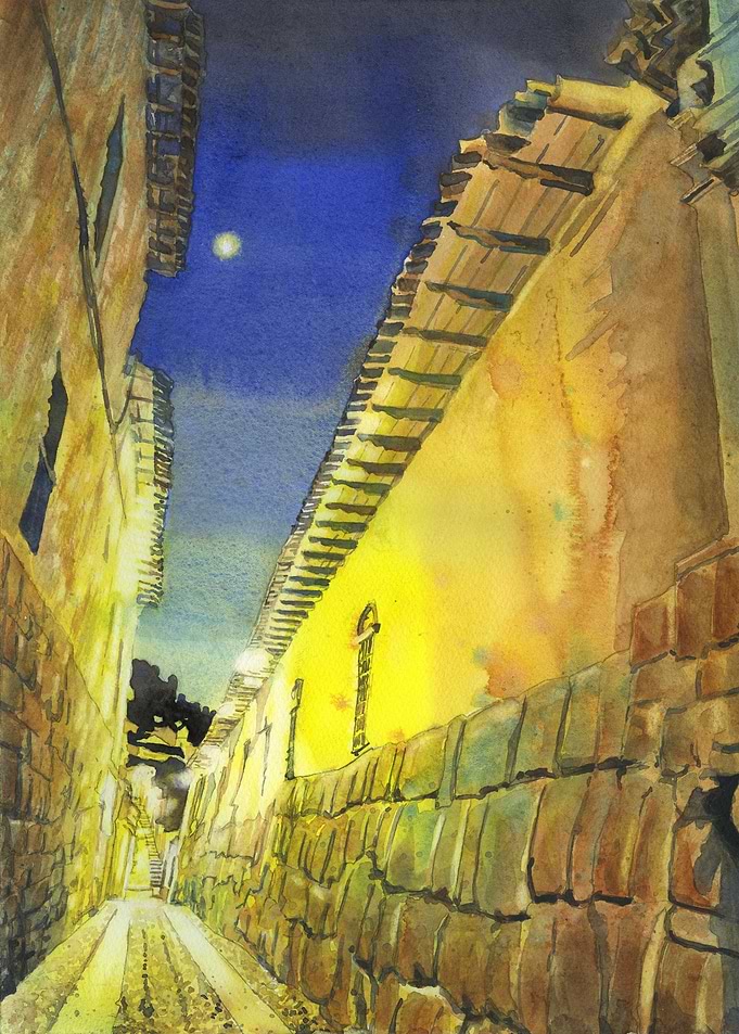 Cusco Peru alleyway art