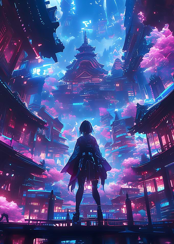 Cyberpunk Asian City