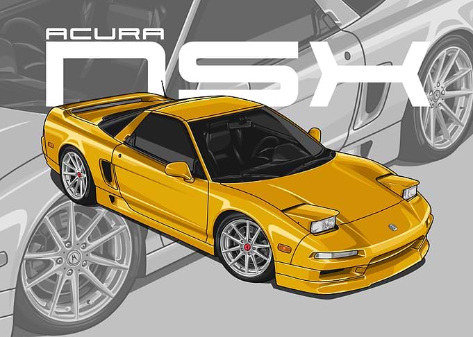 1993 Acura NSX yellow
