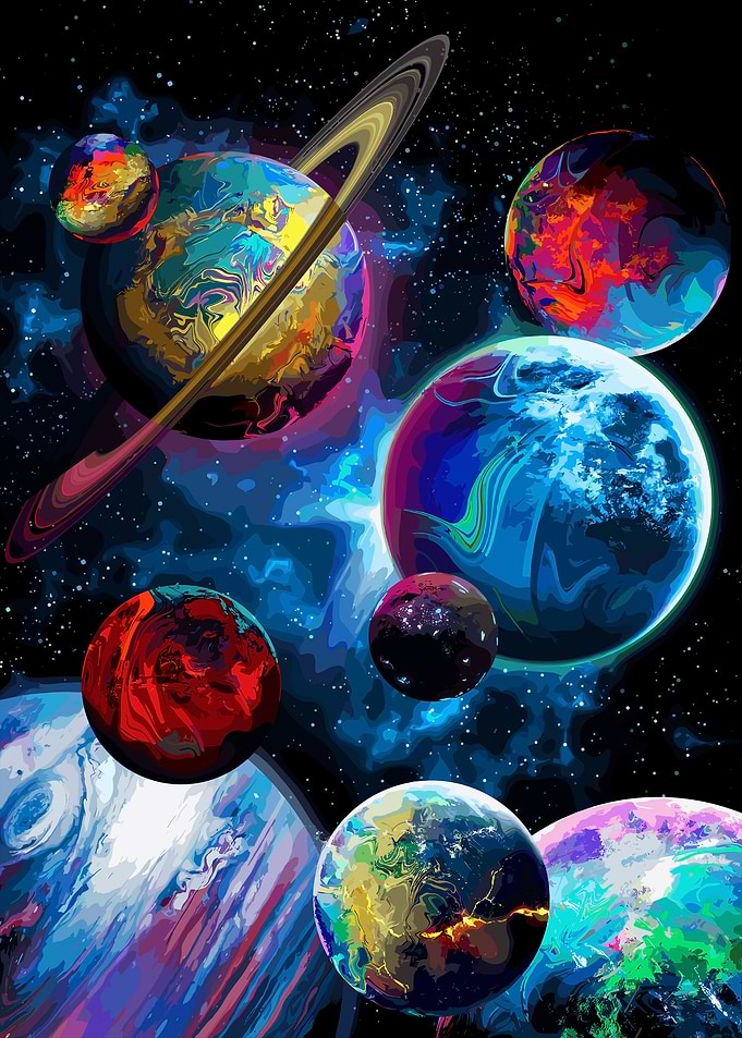 Solar System Colorful