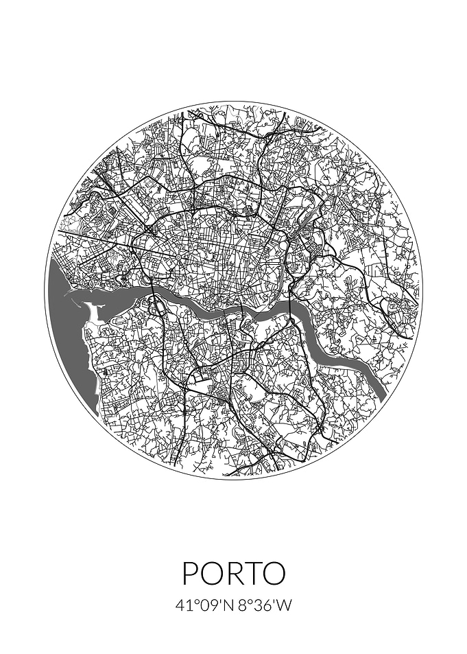Porto Circle City Map