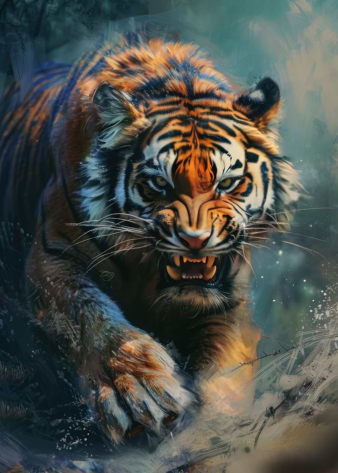 Angry Bengal Tiger