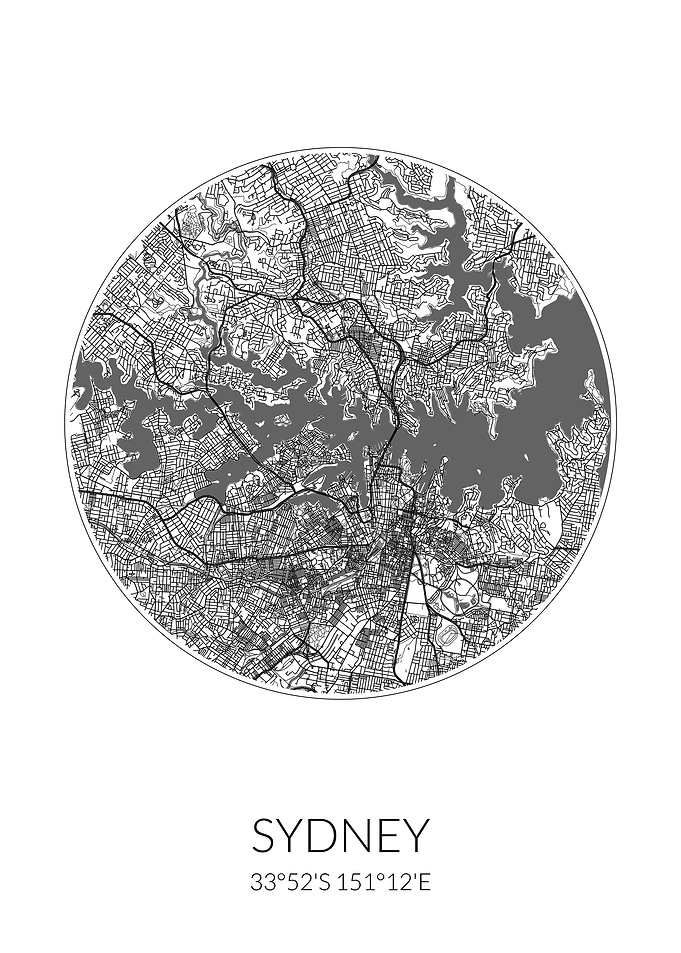 Sydney Circle City Map