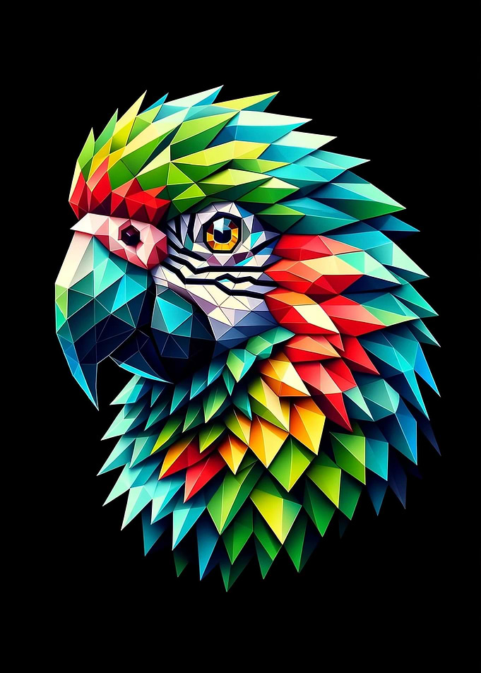 Geometric Baby Parrot