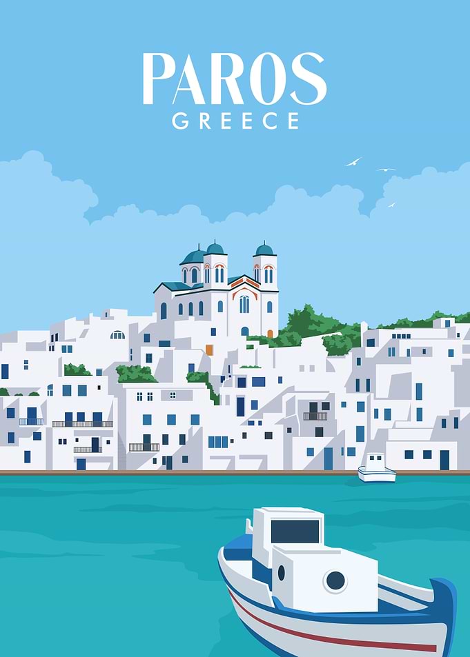 Paros greece and the city