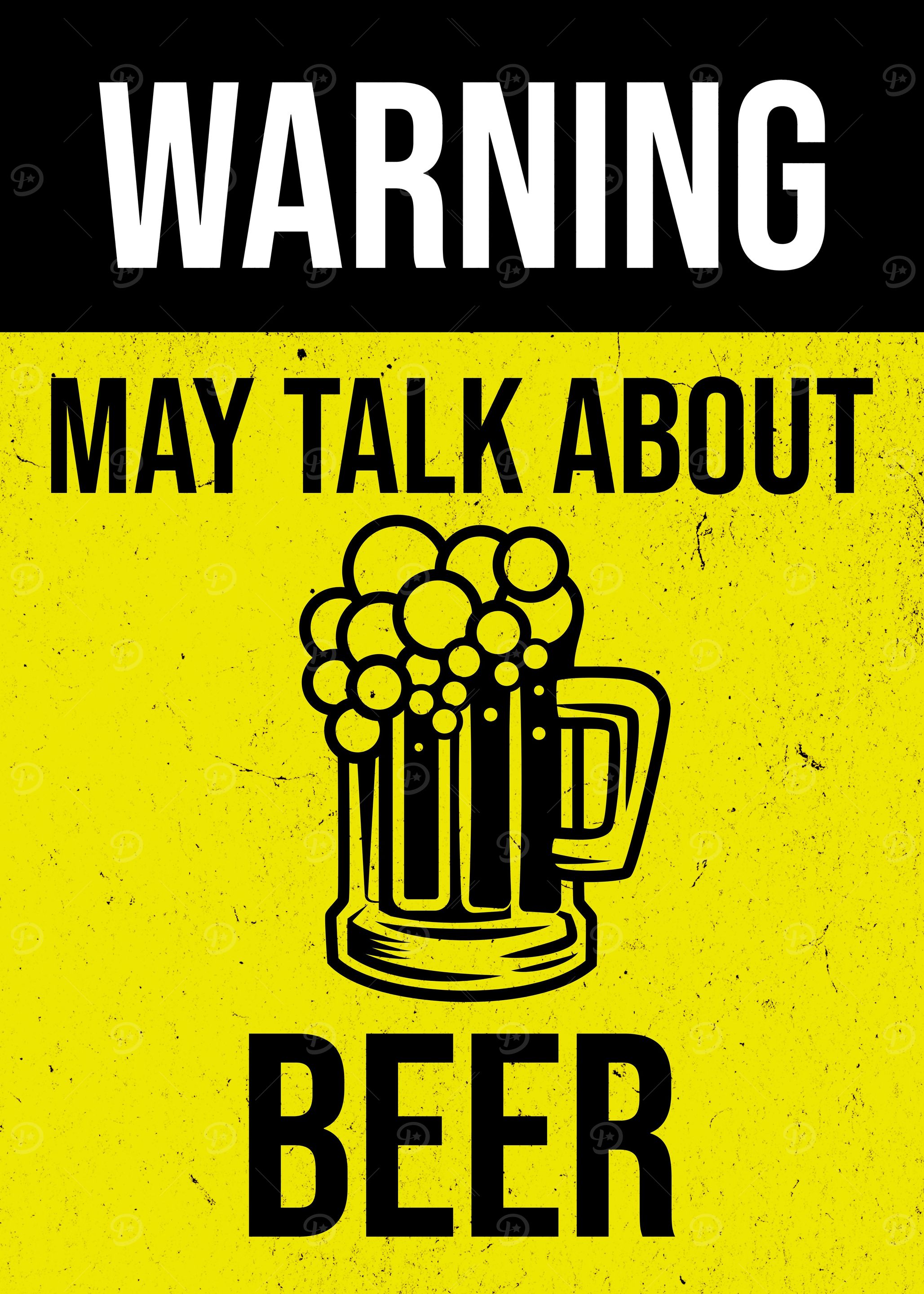 WARNING BEER MUG