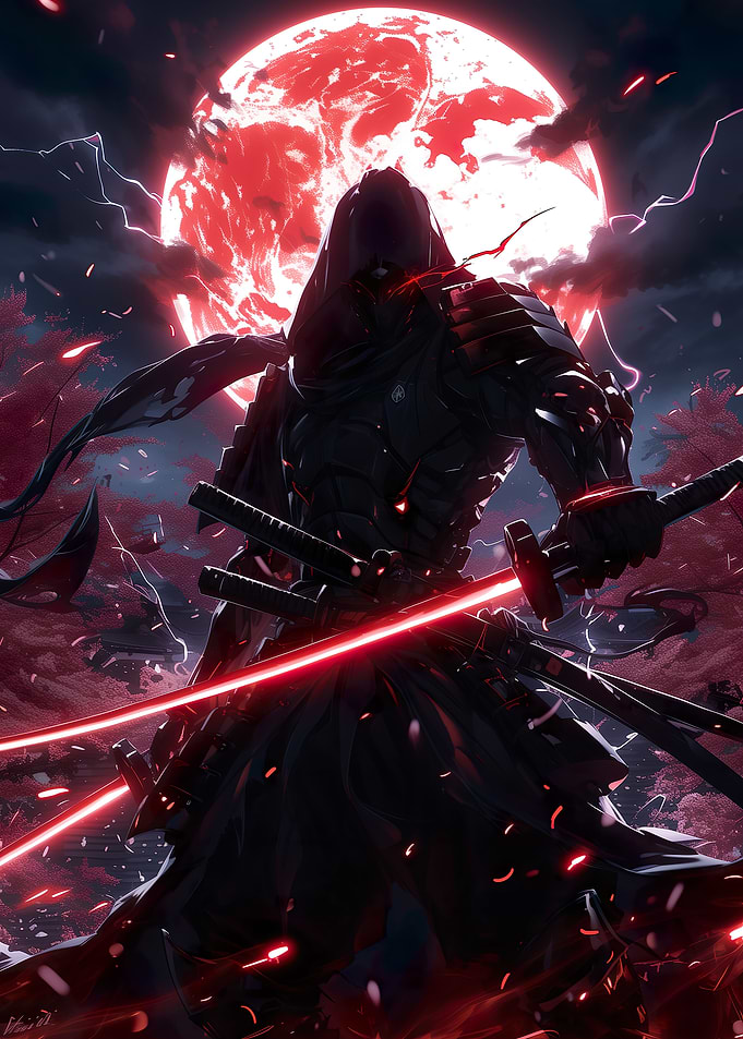 Black Bloodmoon Samurai