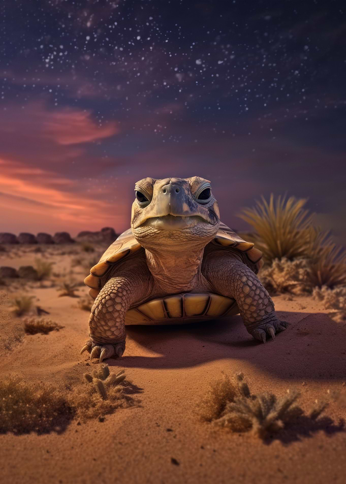 Front View of a Tortoise