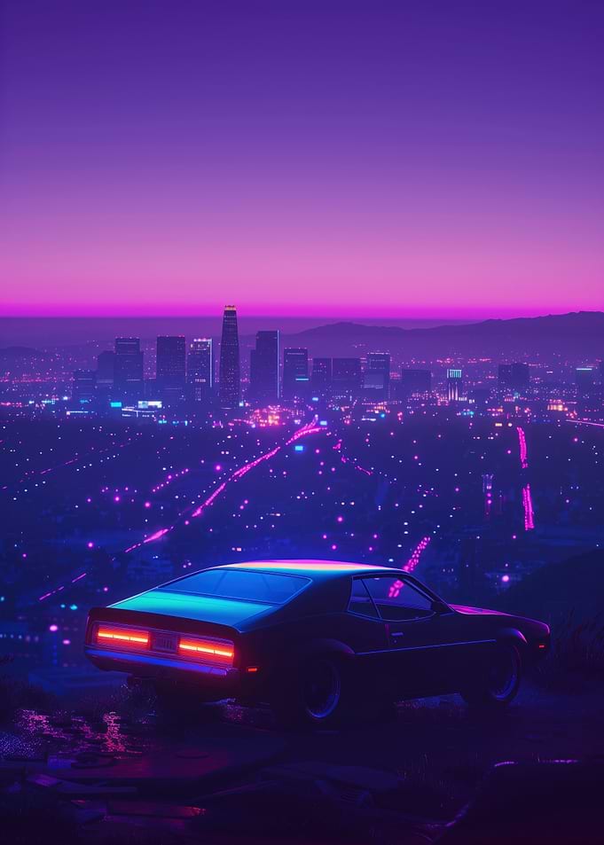 Neon Skyline View