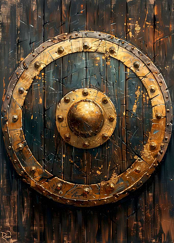 Gold Viking Shield
