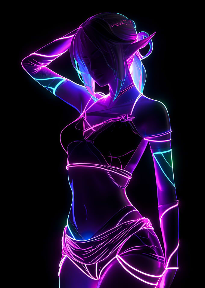Neon Magic Elf Sexy Dance
