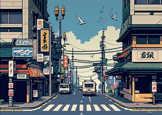 Nagoya City Pixel Art