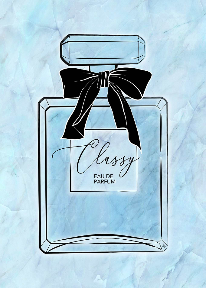 Classy Perfume Bottle Blue