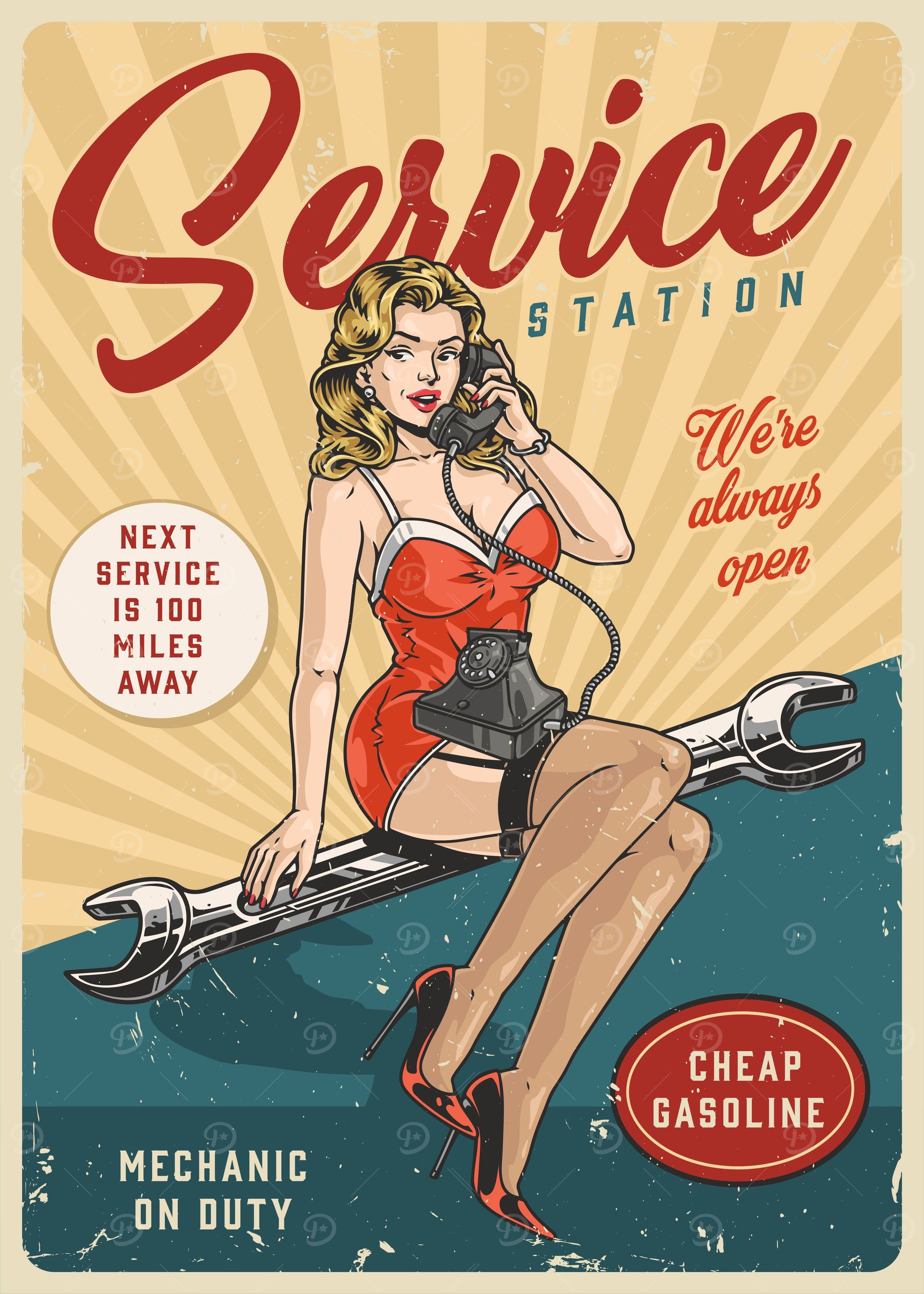 Garage Pin Up Girl