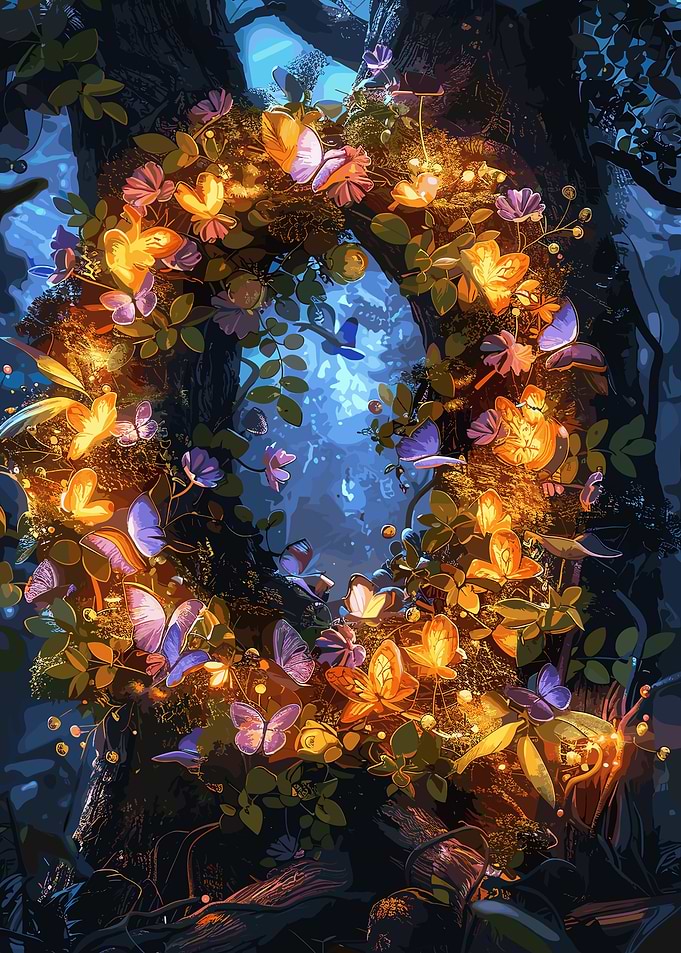 Flower Alphabet Letter Q