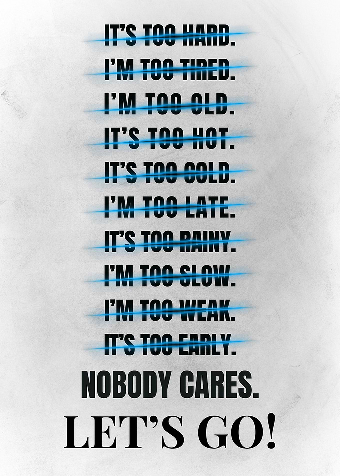 Nobody Cares Lets Go Gym