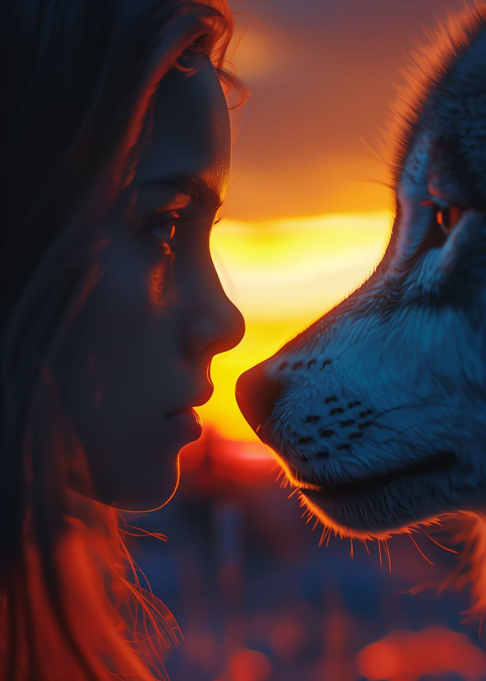 A Woman And A Wolf