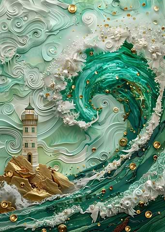 Kintsugi art Lighthouse